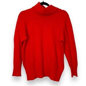 Vintage Hudson Bay Red Lambswool Angora Blend Cowl Neck Sweater Size S/P